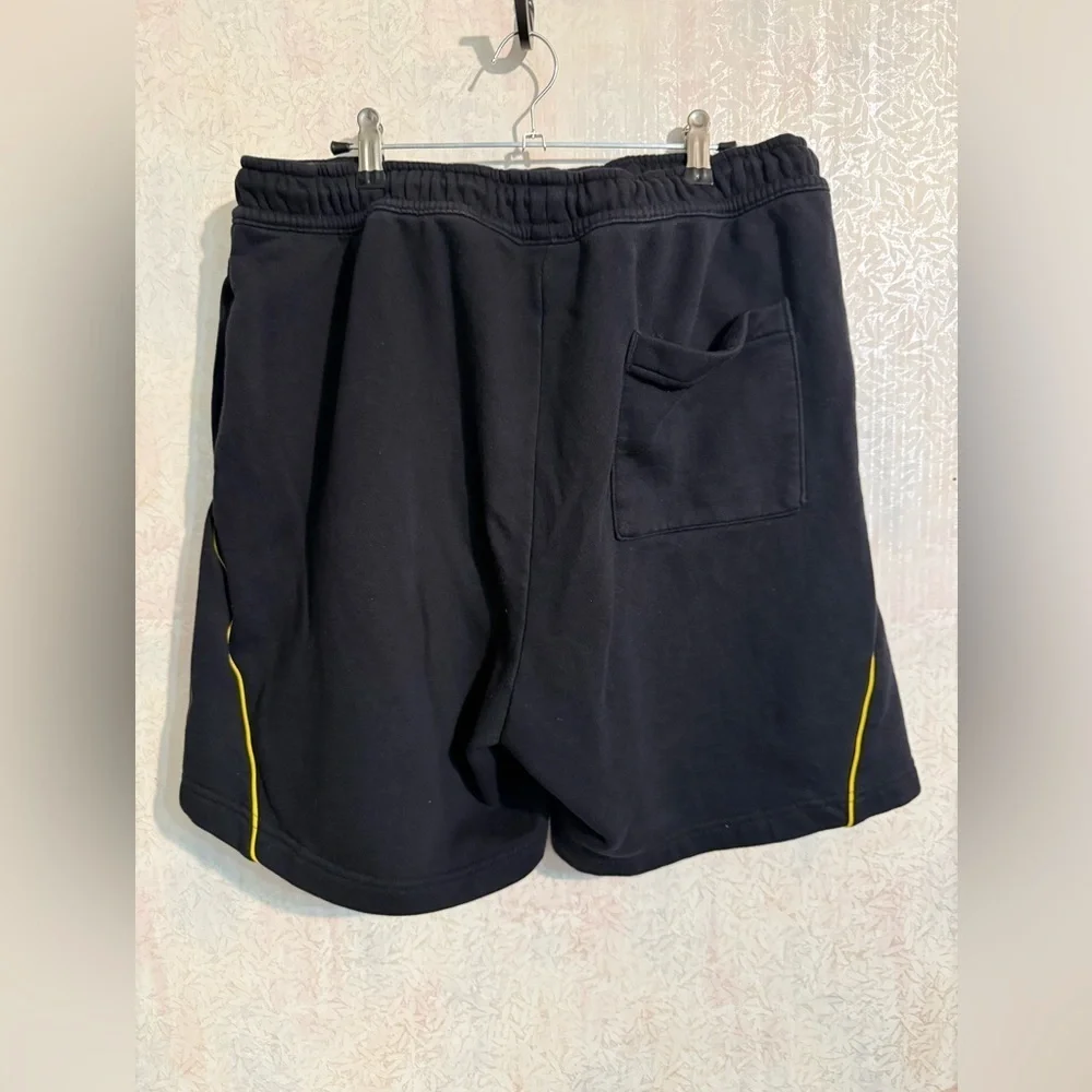 Jordan Men's Paris Saint-Germain Athletic Shorts in Black with Yellow Details Lg